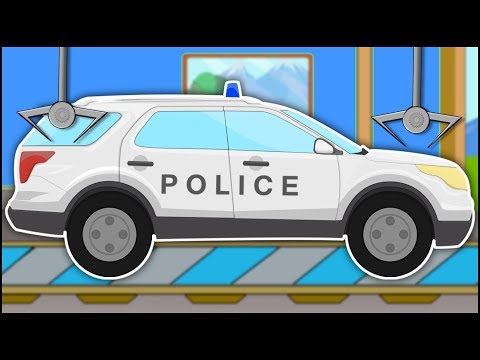 Police Utility Car | Toy Garage | Car Repair Video For Kids