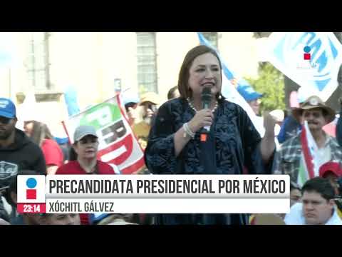 X&oacute;chitl G&aacute;lvez en Plaza de la Rep&uacute;blica | Imagen Noticias GDL con Rey Su&aacute;rez