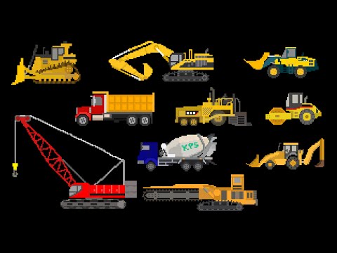 Construction Vehicles - Trucks &amp; Equipment - The Kids' Picture Show (Fun &amp; Educational)