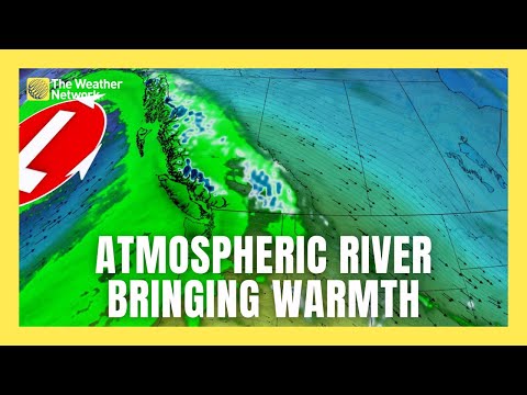 Atmospheric river bringing heavy rain and warmth to Canada's west