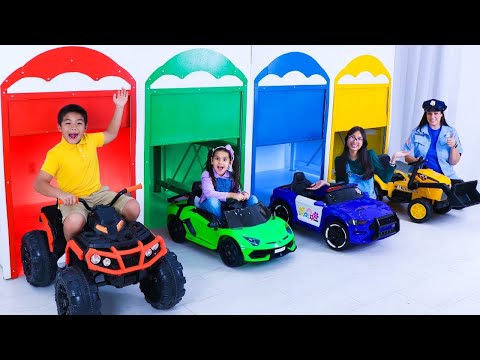 Ellie's Car Garage Adventure Slime, Rocks &amp; More with Wendy and Eric