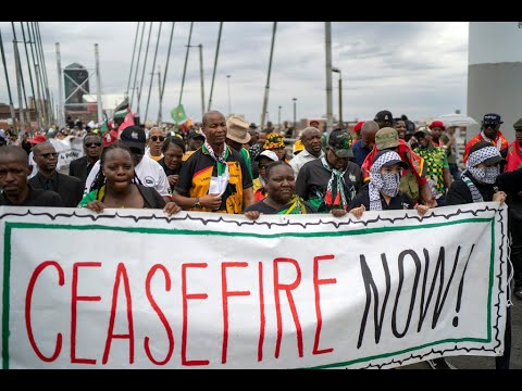 Des sud-africains dans la rue pour un cessez-le-feu en Palestine