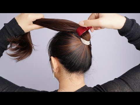 Self Hair Style Girl For Long Hair | Small Claw Clip Hairstyle For Wedding