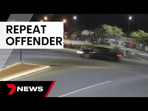 Repeat hoons caught on camera targeting Blackwood roundabout with dangerous stunts | 7NEWS Australia