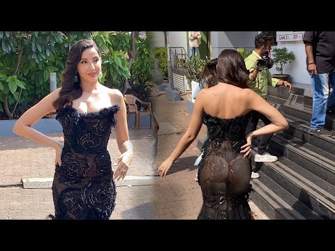 Nora Fatehi Wore Completely Transparent Black Dress Video Went Viral