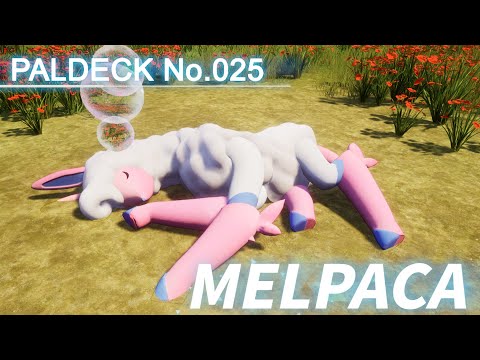 Paldeck | No.025 MELPACA - Palworld | Gameplay | Pocketpair