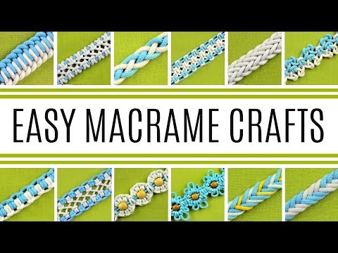 21 Easy Macrame Crafts, Knots, Patterns, Braids For Beginners &amp; Beyond