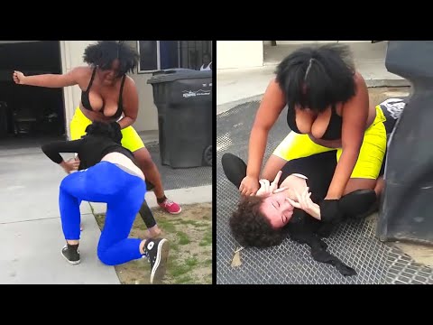 Racist Karen Gets Beat Up By Her Neighbour...