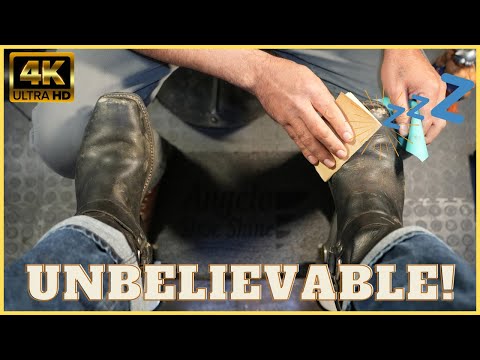 UNBELIEVABLE RESTORATION?! | ANGELO SHOE SHINE ASMR