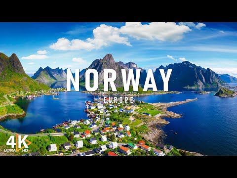 Flying Over Norway 4K - Relaxing Music With Beautiful Natural Scenery (4K Ultra HD Video)