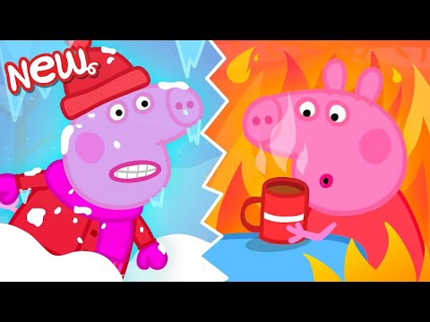 HOT vs COLD CHALLENGE! Peppa Pig Edition 🥵 🐷 🥶 BRAND NEW Peppa Pig Tales!