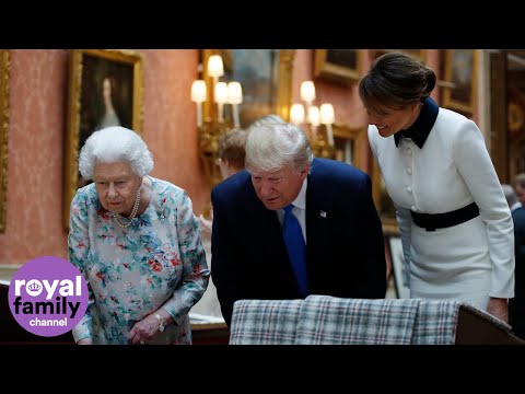 The Queen shows President Trump and Melania US artefacts from Royal Collection