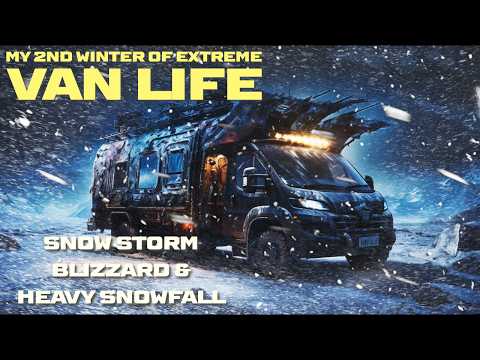 Surviving my 2nd Winter of Extreme Van Life, Blizzard, Snow Storm Camping &amp; Freezing Cold 