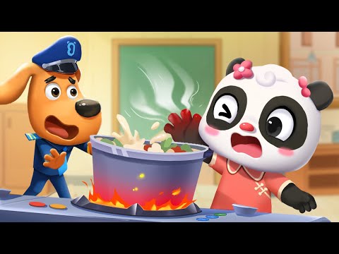 Dangerous Kitchen | Home Safety Cartoon | Police Cartoon | Sheriff Labrador | Kids Cartoon | BabyBus