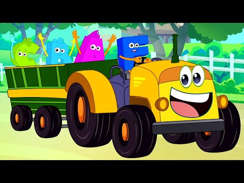 Wheels On The Tractor, Nursery Rhymes and Vehicle Song for Children