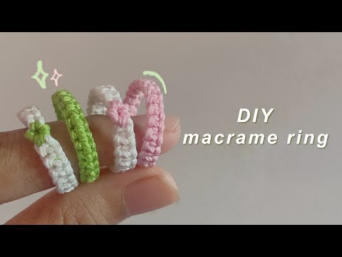 How to make macrame ring || yarnivora