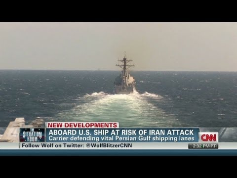 Aboard U.S. ship at risk of Iran attack