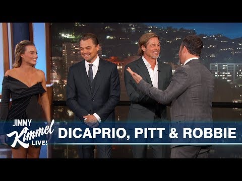 Leonardo DiCaprio, Brad Pitt &amp; Margot Robbie Interrupt Kimmel Monologue