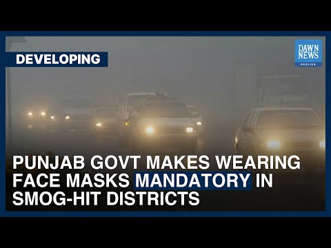 Punjab Govt Makes Wearing Face Masks Mandatory In Smog-Hit Districts | Dawn News English