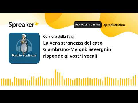 La vera stranezza del caso Giambruno-Meloni: Severgnini risponde ai vostri vocali