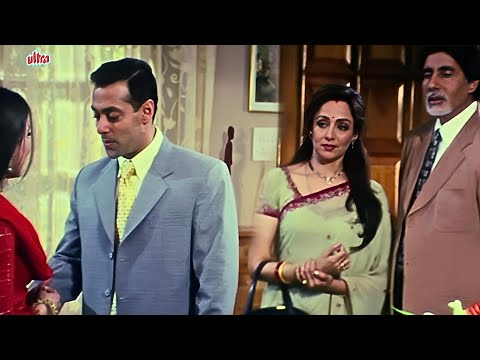 जिस भगवान की तुम रोज पूजा करती हु, में उन्हें लेके आया हूँ | Salman - Amitabh - Hema | Baghban