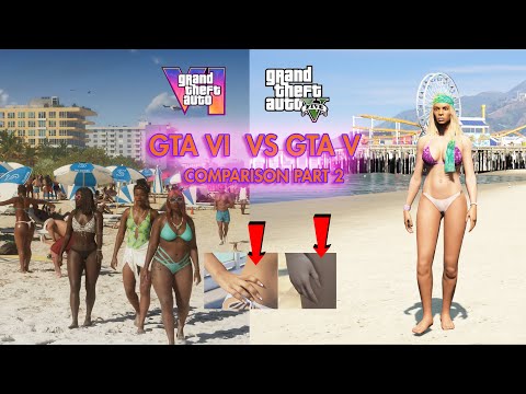 GTA VI VS GTA V Real Graphics Comparison PART 2 - 4K