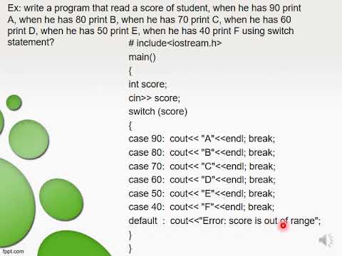 Switch Statement