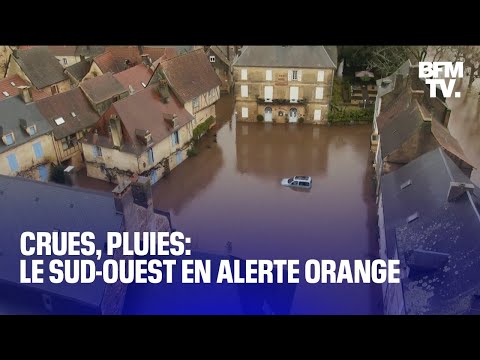 Crues, pluies: le Sud-Ouest en alerte orange