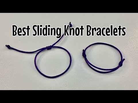 2 x best adjustable sliding knot bracelets - Simple &amp; fast!