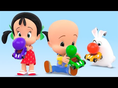 Learn with Cuquin's balloons car race | Educational videos