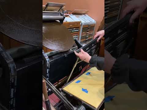 Letterpress printing the 2023 Sacramento History Museum holiday card