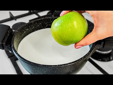 Just put the apple in the boiling milk! You will be amazed! 5 minute recipe