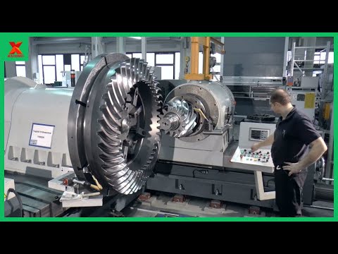 The World's Largest Bevel Gear CNC Machine- Modern Gear Production Line. Steel Wheel Manufacturing