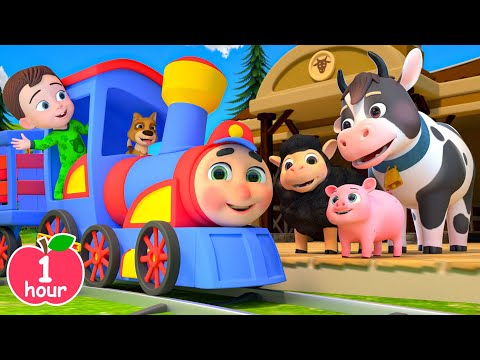 Train Choo Choo Song | 1 HOUR Of Educational Nursery Rhymes &amp; Kids Songs