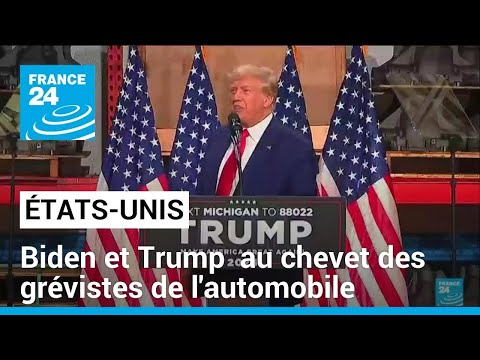 &Eacute;tats-Unis : Biden et Trump en visites rivales au chevet des gr&eacute;vistes de l'automobile