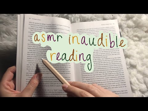 ASMR Inaudible Reading *super tingly* 🤩 | word tracing, mouth sounds, page turning