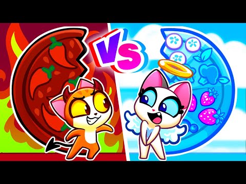 😈 Angel VS Demon Pizza Challenge Stories for Kids by Purr-Purr😻