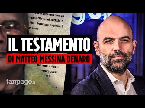 Roberto Saviano racconta l'ultimo interrogatorio di Messina Denaro: &quot;&Egrave; il suo testamento&rdquo;