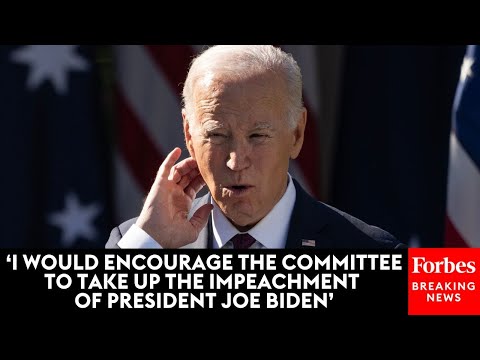 JUST IN: GOP Lawmaker Calls For Impeachment Hearing Into President Biden