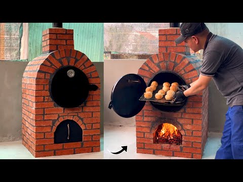 Pizza and toaster oven / Creative ideas from cement mud and red bricks