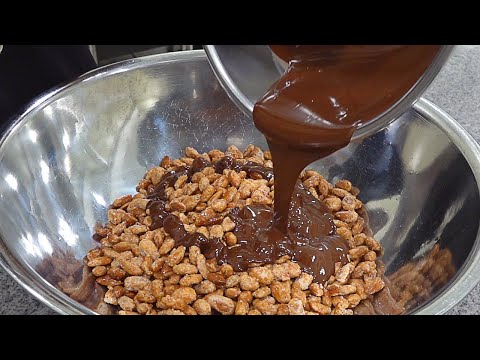 Amazing Chocolate Making, Chocolate Master (Almond, Matcha) - Chocolate Factory in Korea