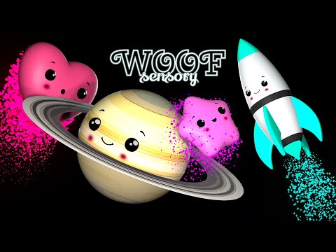 Starry Planets! Cute Baby Characters Have A Dancing Party In Space! Colorful Sensory Music Video!