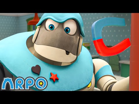 Magnetic Attraction - Stuck on the Robot | Baby Daniel and ARPO The Robot | Funny Cartoons for Kids