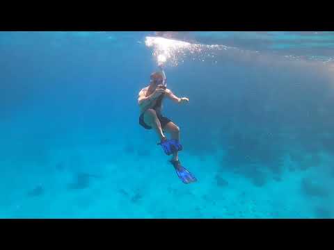 Old Digital Nomad In Hol Chan Marine Reserve Belize 