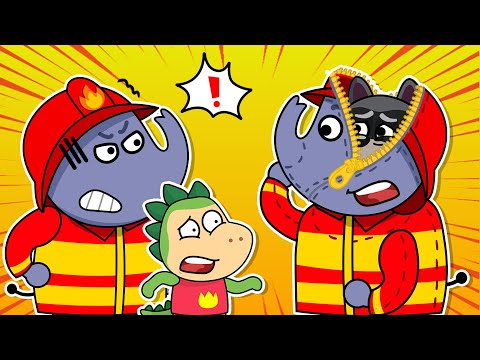 🚒 Fire Spike Adventures at the Fire Station 😱 - Dragon stories for kids and family