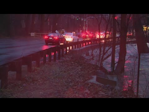 Floodwaters take over Sligo Creek Pkwy in Takoma Park