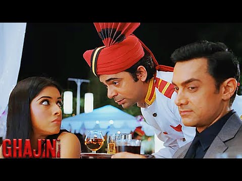 Yeh Bahut Over-Acting Kar Raha Hai Pakda Jayega - Aamir - Sunil Grover - Asin Comedy Ghajini Part 5