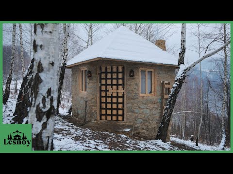 Alone built a stone house in the forest. Start to finish