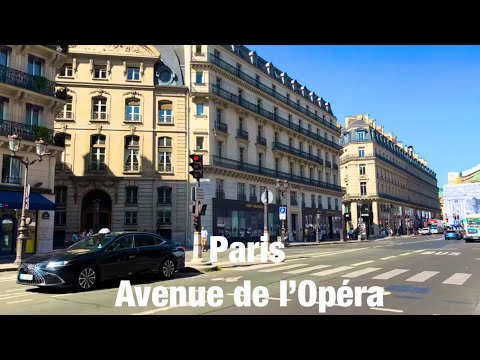 Paris city walks   Avenue de l&rsquo;Op&eacute;ra   Paris, France 4K