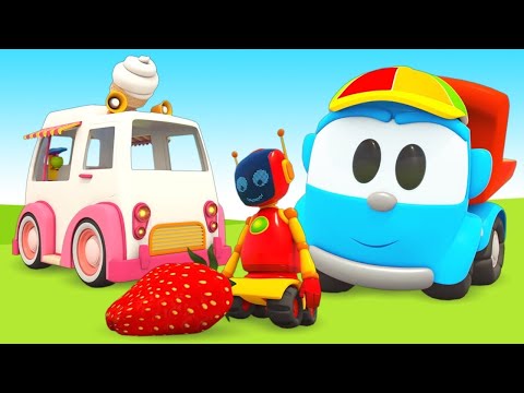 Car Cartoon for Kids - Leo the Truck &amp; an Ice Cream Van - Cartoon Cars and Trucks for Kids